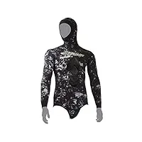 epsealon - veste shadow 5 mm - pour sports de plongée et chasse sous-marine - imprimé camouflage - haute résistance - manchon scs - coutures cousues collées - t5 (xl)