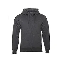 rock-it apparel veste à capuche sweat à capuche lourd travailleur hoodie zipper sweat à capuche pullover - pull homme - gris fonce - l
