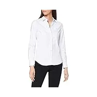 gant solid chemise oxford stretch uni, white, 40 femme