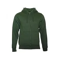 rock-it apparel veste à capuche sweat à capuche lourd travailleur hoodie zipper sweat à capuche pullover - pull homme - vert - xxl