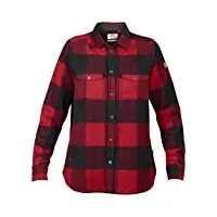 fjällräven canada w t-shirt à manches longues femme, red, fr : s (taille fabricant : s)