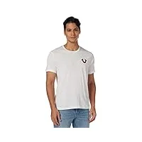 true religion buddha logo short sleeve tee t-shirt, white, small homme