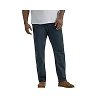 lee big & tall extreme motion pantalon droit droit droit à l'avant plat pour homme, bleu marine, 50w x 32l