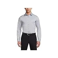 van heusen chemise pour homme - coupe ajustée - col flexible - extensible - solide - bleu - 38 cm cou 81 cm- 84 cm manche