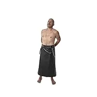 the black rose jupe pour homme en cuir – modèle ben – long – jupe pour homme – martialiste – rigide – jeu de rôles – gothique – cosplay - noir - large