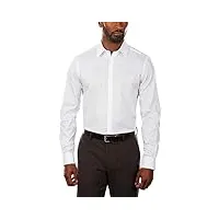 van heusen chemise habillée extensible à col flexible, blanc, 17.5 neck / 34-35 sleeve homme