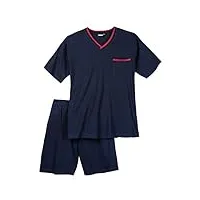 adamo fashion pyjama court col v bleu foncé grande taille, 2xl-8xl:4xl