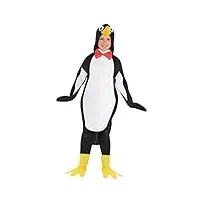 amscan- pingouin costume tunique, 847160-55, noir/blanc, 12-14 ans