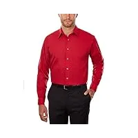 van heusen poplin regular fit solid point collier dress shirt chemise de robe pour homme, flamme, 47 cm col 86/89 cm manche (xxl)