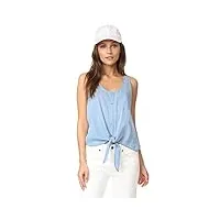 ag adriano goldschmied women's cynthia top, satlwater, large