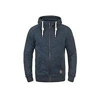 solid vitu zip-hoodie - veste à capuche - homme, taille:xl, couleur:insignia blue melange (8991)