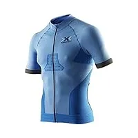 x-bionic t-shirt de cyclisme pour homme race evo ow sh_sl. s bleu marine/anthracite.