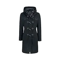 brandit dufflecoat long manteau, noir (noir 2), x-large femme