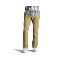 lee pantalon droit slim à devant plat extreme motion décontracté, taupe, 34w x 30l homme