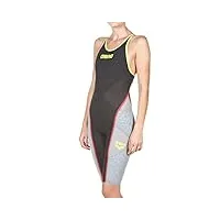arena w pwsk carbon ultra fbslo maillot 1 pièce femme, w pwsk carbon ultra fbslo, gris (dark grey / fluo), 32