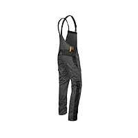 strongant® - salopette de travail berlin pantalon des combinaisons poches pour genouillères - made in eu - taille: 52, couleur: gris-noir