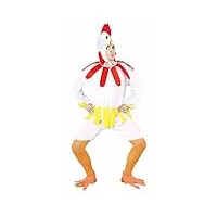 fiestas guirca déguisement poulet costume adulte homme taille m 48-50
