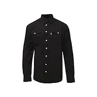 duke western - chemise en jean grande taille - homme (3xl) (noir)