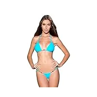 my sexy bikini - maillot de bain femme tanga bikini brésilien - samoa - bleu caraïbe (bas: 36/38 | haut: 1)