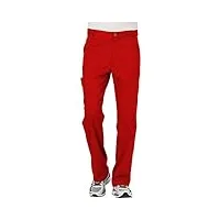 cherokee workwear revolution pantalon médical pour homme avec braguette avant 140, rouge, small court