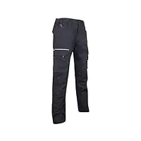 lma workwear 1880 lma 1425 basalte pantalon en tissu canvas extensible, noir, taille 44 homme