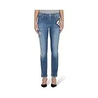 marc cain collections jeans jc 82.22 d03 slim, multicolore (blue denim 353), w36 femme