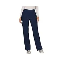 pantalon de travail pour femme originals à enfiler à la taille avec bordure en tricot côtelé ww210, bleu marine, xx-large plus