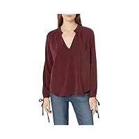 ag adriano goldschmied women's karina top, washed deep currant, l