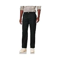 amazon essentials pantalon chino infroissable, plat à l’avant, coupe classique (grandes tailles disponibles) homme, noir, 38w / 32l