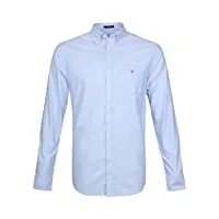 gant reg shirt bd chemise oxford boutonnée regular, capri blue, 4xl homme