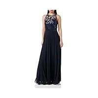 vera mont 0029/4825 robe de soirée, bleu (night sky 8541), 38 (taille fabricant: 36) femme