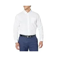 dockers chemise à manches longues signature comfort flex (standard grand) bouton bas, papier blanc-uni, xl homme