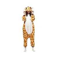 silver_river combinaison unisexe adulte pyjama animal cosplay deguisement kigurumi, s, girafe orange