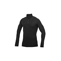 woolpower lite sweat-shirt à col roulé avec demi-zip, noir 2023 sous-vêtement