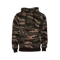 rock-it apparel i sweat à capuche pour homme i sweat premium avec capuche et poche i hoodie sweatshirt pullover hoody [tailles-5xl] i tissu très doux i camouflage vert/marron xl