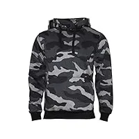 rock-it apparel i sweat à capuche pour homme i sweat premium avec capuche et poche i hoodie sweatshirt pullover hoody [tailles-5xl] i tissu très doux i camouflage - gris/noir xl