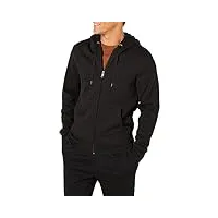 amazon essentials sweat-shirt à capuche en polaire avec fermeture éclair intégrale (grandes tailles disponibles) homme, noir, xl