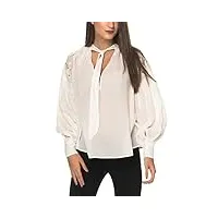 free people women's have it my way embroidered top beige in size small