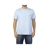 nautica solid crew neck short sleeve pocket t-shirt, multicolore (noon blue), xxxxxxl homme