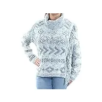 lucky brand womens knit cowl neck pullover sweater white xl