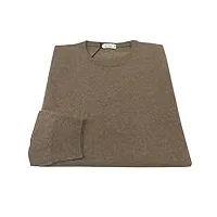 ferrante todd & duncan t-shirt pour homme, 100 % cachemire fabriqué en italie (60), taupe, 58