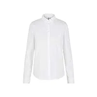 pieces pcirena ls oxford shirt noos, chemise femme, blanc (bright white bright white), 42 (taille fabricant: large)