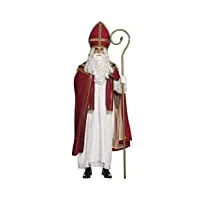 boland 56840 costume de saint-nicolas, taille l/xl, robe, cape et bonnet, père noël, costume, carnaval, fête à thème