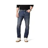 amazon essentials jean coupe ajustée en tissu stretch confortable (déjà goodthreads) homme, bleu moyen, 42w / 36l