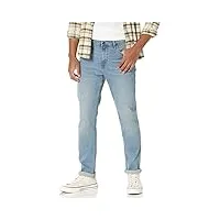 amazon essentials jean coupe ajustée en tissu stretch confortable (déjà goodthreads) homme, bleu clair, 32w / 32l
