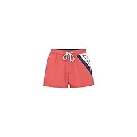 guess short de bain pour homme, short tissé tropical gateway, maillot de bain s-xl: colour: red | size: medium
