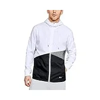 under armour unstoppable windbreaker sweat à capuche homme blanc fr : m (taille fabricant : md)