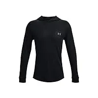 under armour men's waffle athletic hoodie anti odor shirt top (black, l)