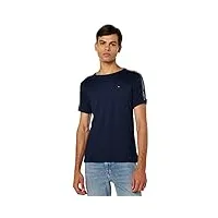 tommy hilfiger t-shirt homme manches courtes encolure ronde, bleu (navy blazer), xl
