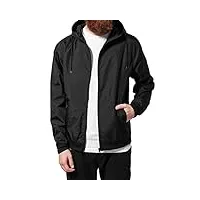 urban classics windbreaker jacket, noir, 4xl homme